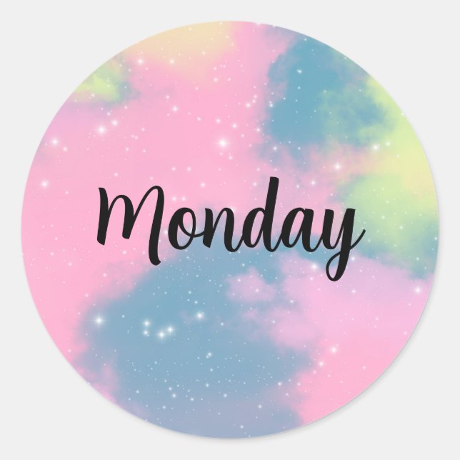 Sticker Rond Daily Or Monthly Customizable Labels (Devant)