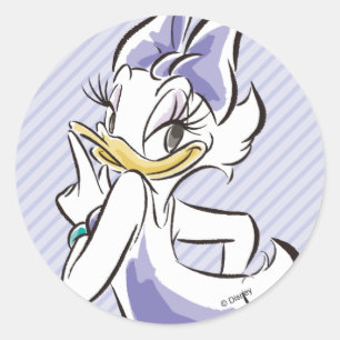 Sticker Rond Daisy Duck Doux comme du sucre