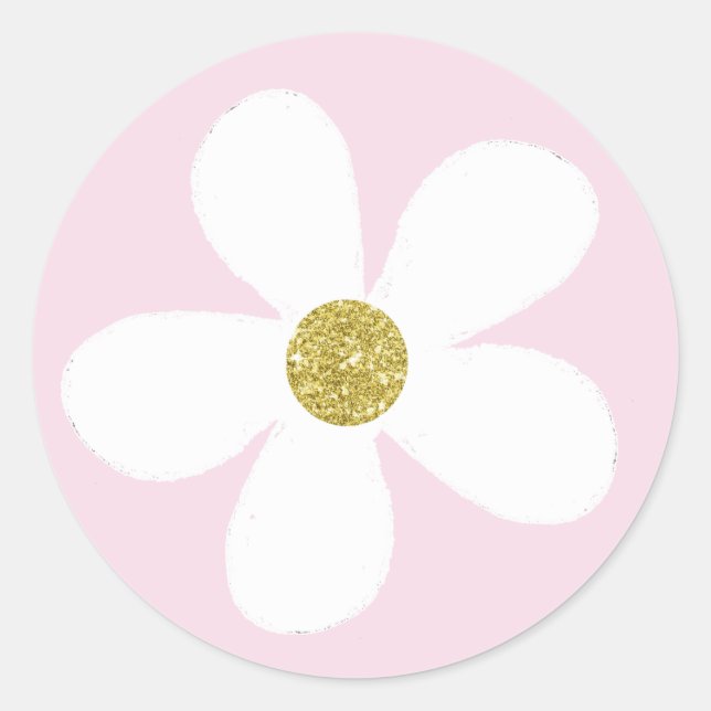 Sticker Rond Daisy Gold (Devant)