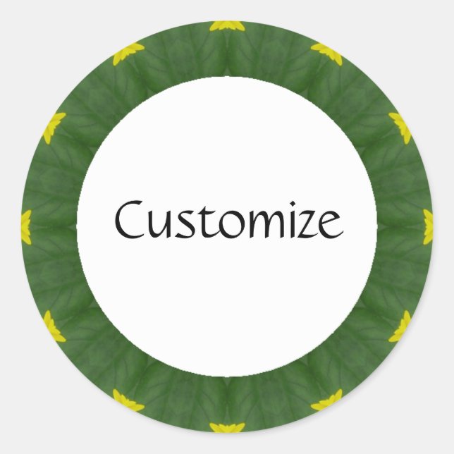 Sticker Rond Daisy Mandala Modèle 41 (Devant)