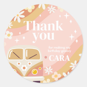 Sticker Rond Daisy Super un anniversaire fête