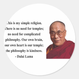 Sticker Rond dalai lama citation 6b