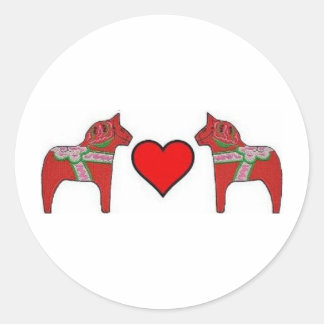 Sticker Rond Dalas et Coeurs
