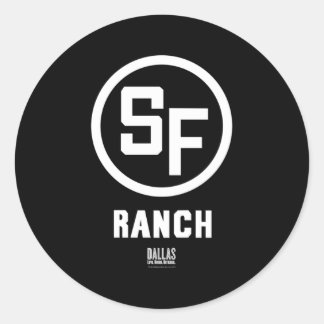 Sticker Rond Dallas Série Tv Southfork Ranch