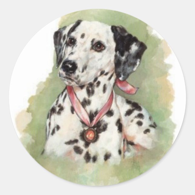 Sticker Rond Dalmatien (Devant)