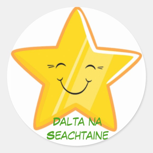 Sticker Rond Dalta na Seachtaine = Étudiant de la semaine (Devant)
