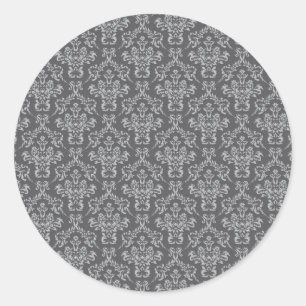 Sticker Rond Damas en gris