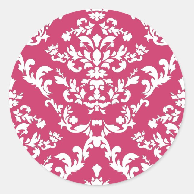 Sticker Rond Damas roses #3 @ VictoriaShaylee (Devant)