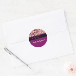 Sticker Rond Damas violet