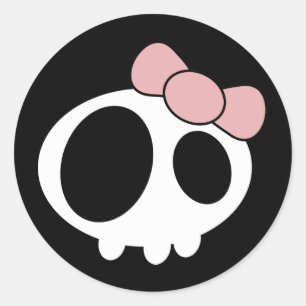 Sticker Rond Dame noire