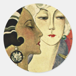 Sticker Rond Dames Aer Deco