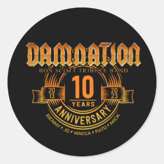 Sticker Rond DAMNATION 10 Anniversaire