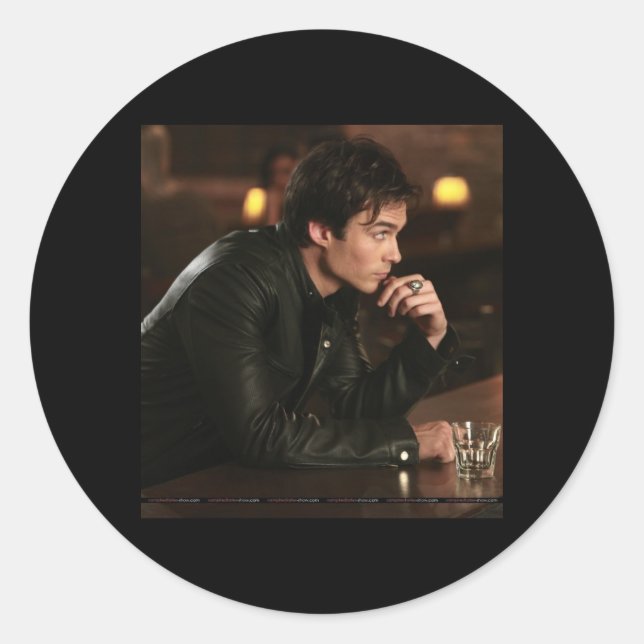 Sticker Rond Damon Salvatore (Devant)