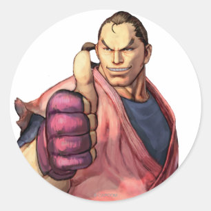 Sticker Rond Dan avec le pouce