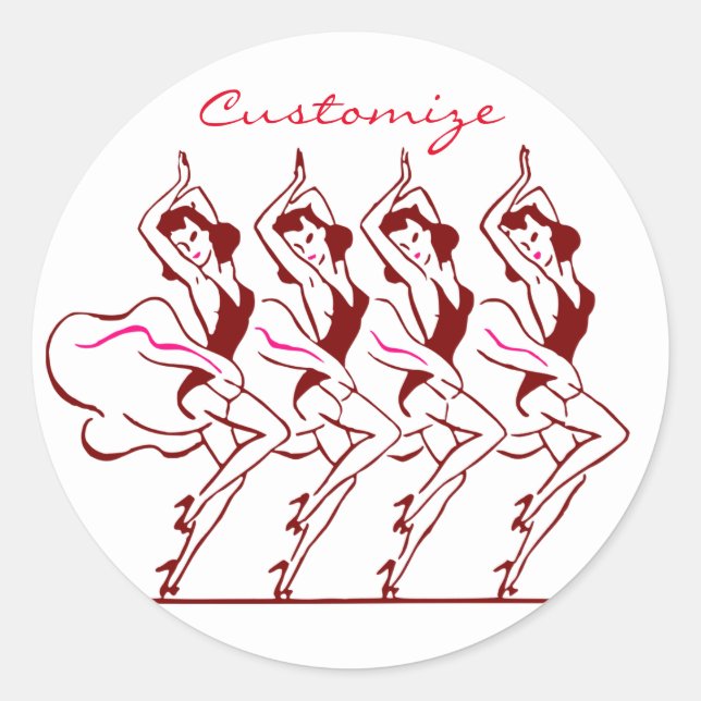 Sticker Rond Dancing Girls Thunder_Cove (Devant)