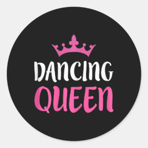 Sticker Rond Dancing Queen - Dance Lover Tee