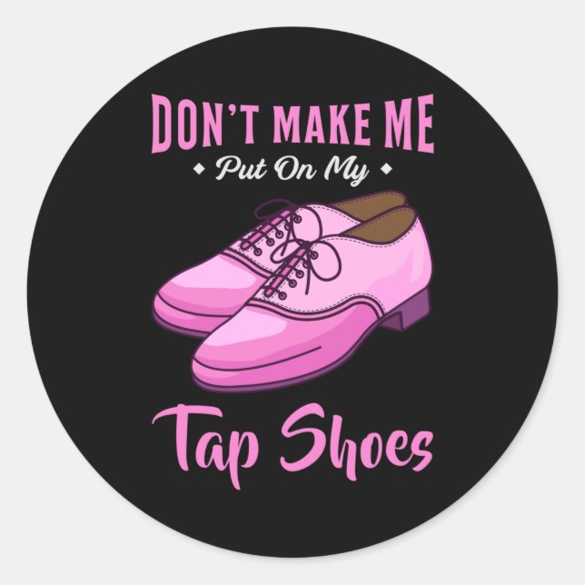 Sticker Rond Dancing Tap Chaussures Queen Dancer Disco Ballet C (Devant)