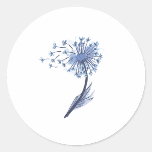 Sticker Rond Dandelion aquarelle