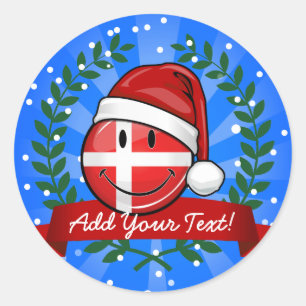 Sticker Rond Danemark Noël