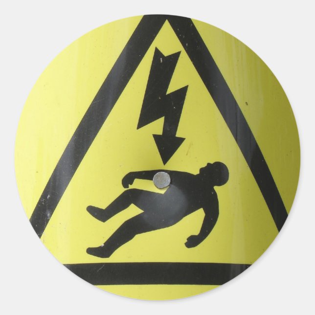 Sticker Rond Danger de mort (Devant)