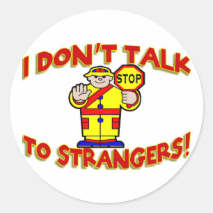 Sticker Rond Danger étranger