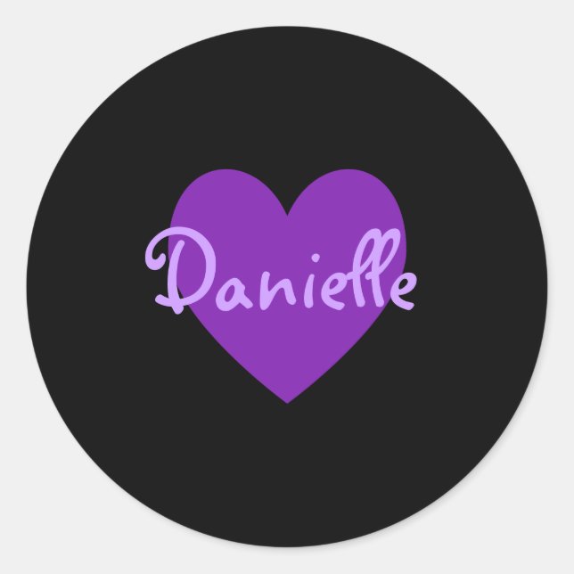 Sticker Rond Danielle en violet (Devant)