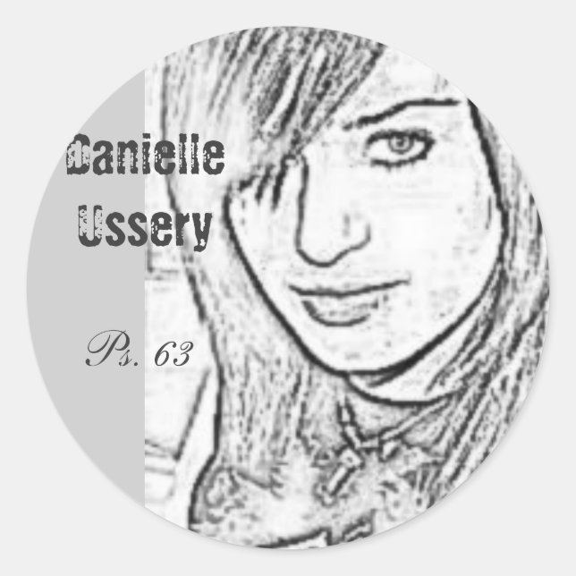 Sticker Rond Danielle Ussery (Devant)
