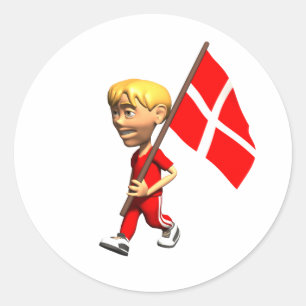 Sticker Rond Danois