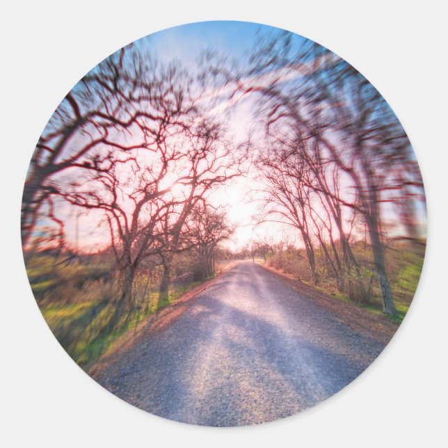 Sticker Rond Dans la lumière (Devant)