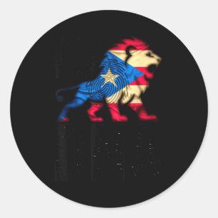 Sticker Rond Dans l'ADN Porto Rico drapeau rican fierté en rugi