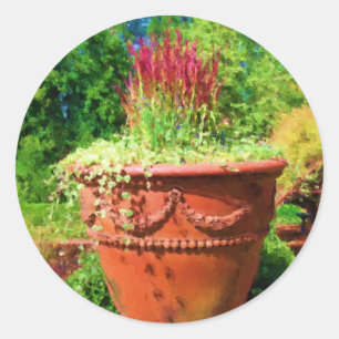 Sticker Rond Dans le jardin