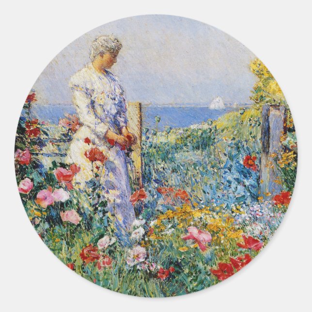 Sticker Rond Dans Le Jardin (Devant)