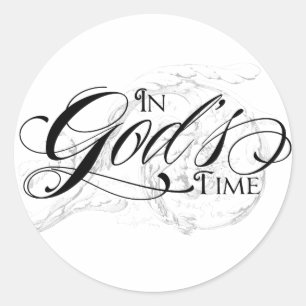 Sticker Rond Dans le temps de Dieu