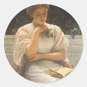 Sticker Rond Dans l'orangerie de Charles Edward Perugini