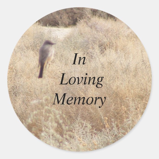 Sticker Rond Dans Love Memory Desert Bird (Devant)