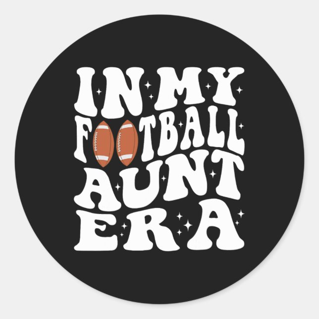 Sticker Rond Dans Ma Tante De Football Era Football Super Tante (Devant)
