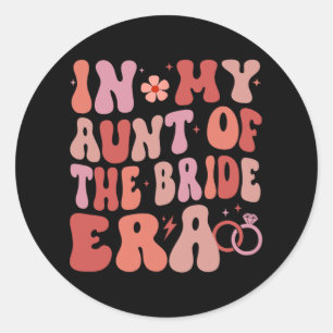 Sticker Rond Dans Ma Tante De L'Ère De Mariée Jour De Mariage S
