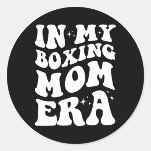 Sticker Rond Dans Mon Boxing Maman Era Chemise Drôle Boxe Maman