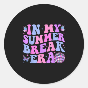 Sticker Rond Dans Mon Époque De Pause Été Enseignant Super Paus