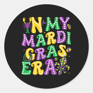 Sticker Rond Dans Mon Mardi Gras Era Chemises Pour Hommes Femme