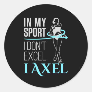 Sticker Rond Dans Mon Sport Figure Patinage Axel Femmes Filles
