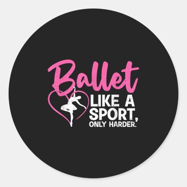 Sticker Rond Danse cool Ballet Art Pour Femmes Hommes Ballet Da (Devant)