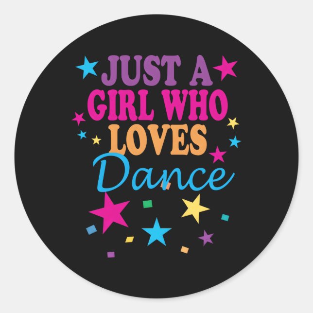 Sticker Rond Danse Danse Amour Danse Danse danser Choses (Devant)