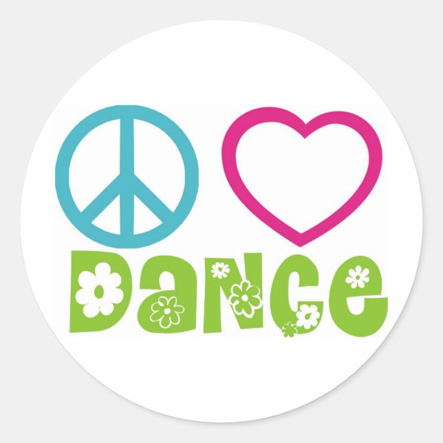 Sticker Rond Danse de la paix (Devant)