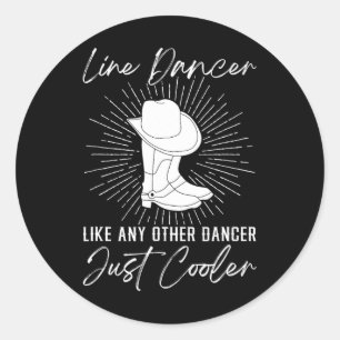 Sticker Rond Danse de ligne pour danseurs de ligne femmes Coton