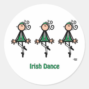 Sticker Rond Danse d'Irlandais
