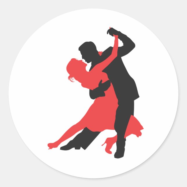Sticker Rond danse en couple (Devant)