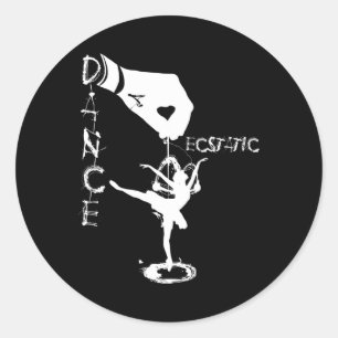 Sticker Rond Danse extatique Llerina Danseuse en tutu Freestyle
