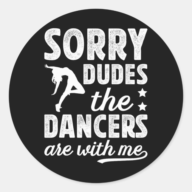 Sticker Rond Danse Frère D'Une Danse Frère Danseuse Funny Dance (Devant)