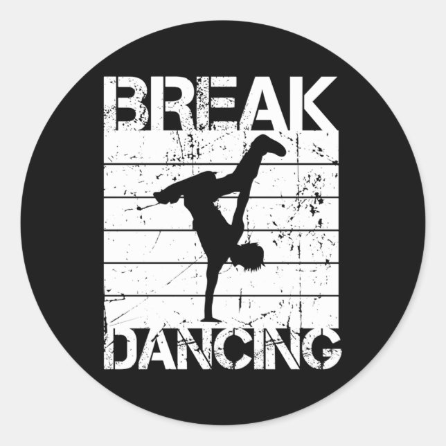 Sticker Rond Danse Hip hop B- (Devant)
